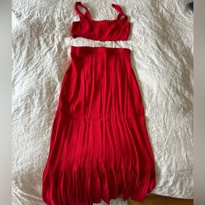 Reformation red linen set